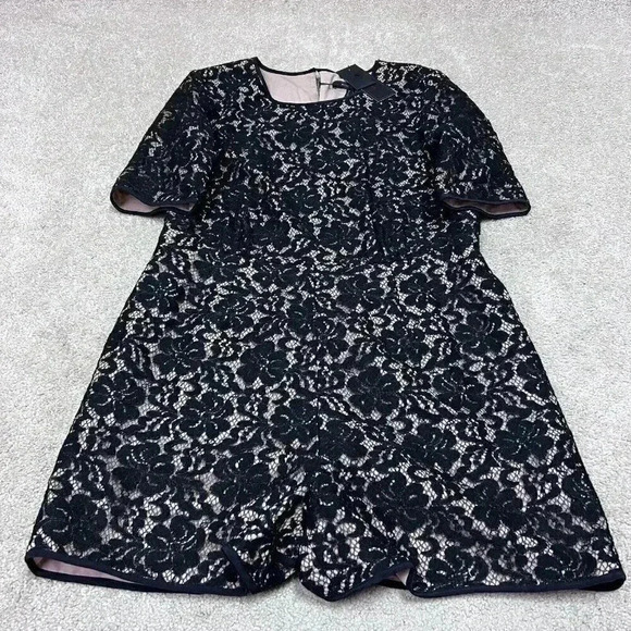 BCBGMAXAZRIA Romper Haile Women’s Black Short Sleeve Size Medium NWT - Picture 5 of 11